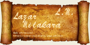 Lazar Milakara vizit kartica